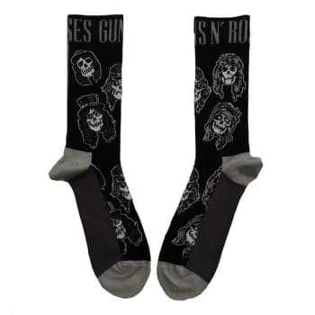 Guns N' Roses - Skulls Band Monochrome Unisex UK Size 7 - 11 Ankle Socks - Black