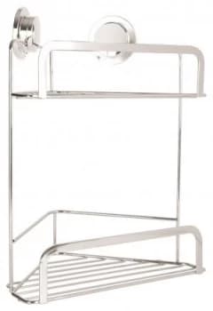 Croydex Stick 'N' Lock Two Tier Corner Basket