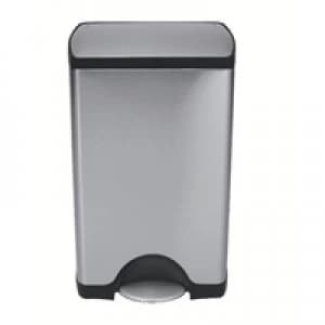 Slingsby Silver Deluxe Rectangular 38 Litre Pedal Bin 374815