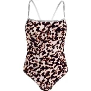 Calvin Klein Square Neck One Piece-Print - Multi