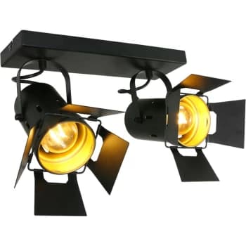 Sienna Lighting - Sienna Square Twin Spotlight Black Matt