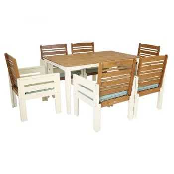 Charles Bentley Kingston 6-Seater Kingston Dining Set - Cream