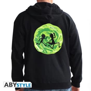 Rick And Morty - Portal Mens Large Hoodie - Black