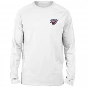 DC Super Girl Embroidered Unisex Long Sleeved T-Shirt - White - L