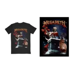 Megadeth - Santa Vic Chimney Unisex Medium T-Shirt - Black