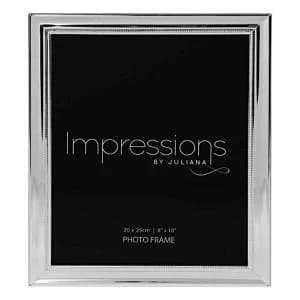 8" x 10" - IMPRESSIONS? Silver Plated Frame with Beaded Edge