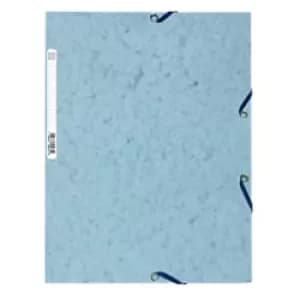 Exacompta Elasticated 3 Flap Folder A4, 400gsm, Turtle Dove Grey, Pack of 25