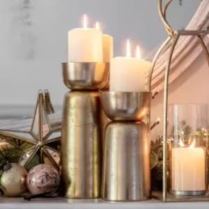 Nettle Large Candle Holder Silver