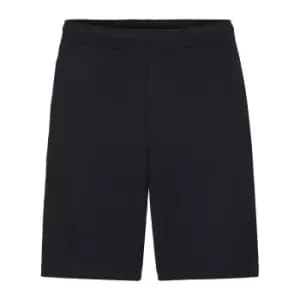 Fruit Of The Loom Mens Lightweight Casual Fleece Shorts (240 GSM) (M) (Black)