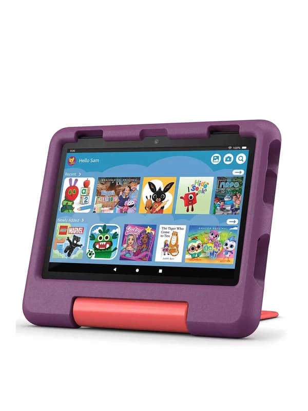 Amazon Fire HD Pro 8" Kids (ages 6-12) Tablet (2024) - 32 GB, Jungle Cat, Blue,Pink 840414664821