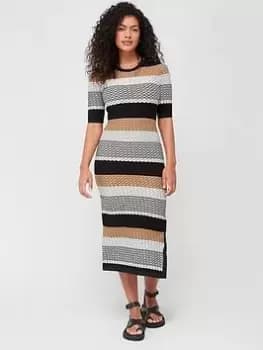 Boss Etanah Textured Jersey Midi Dress - Multi