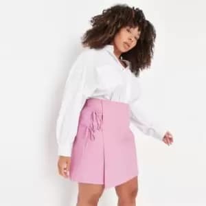 Missguided Plus Size Wrap Mini Skirt - Pink
