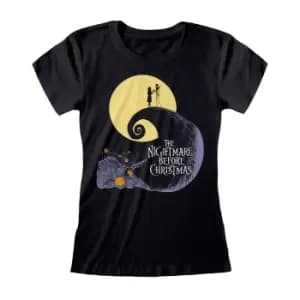 Nightmare Before Christmas Womens/Ladies Silhouette Fitted T-Shirt (XL) (Black)