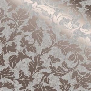 Graham & Brown Superfresco Milan Scroll Wallpaper - Rose Gold