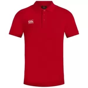 Canterbury Mens Waimak Short Sleeve Pique Polo Shirt (M) (Red)