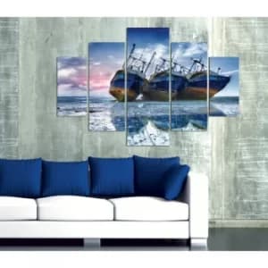 ST060 Multicolor Decorative MDF Painting (5 Pieces)