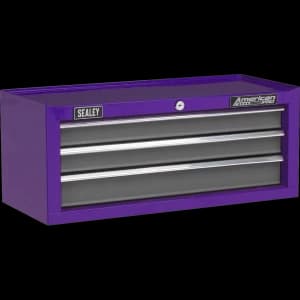 Sealey 3 Drawer Mid Tool Chest Purple / grey