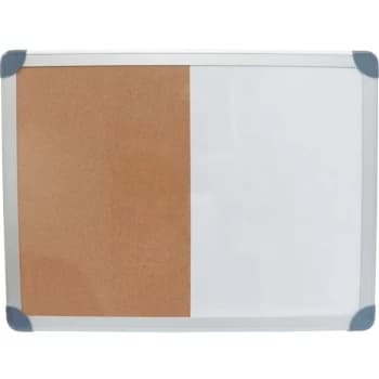 Combination Drywipe/Cork Board 900X600MM Alu Frame - Offis