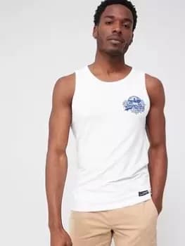 Superdry Vintage Logo Seasonal Vest - White Size M Men