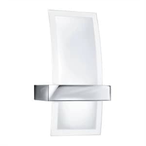 Integrated LED 1 Light Indoor Glass Wall Light Chrome