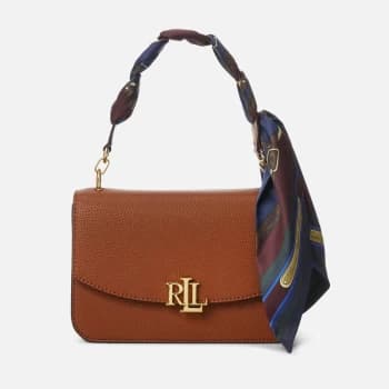 Lauren Ralph Lauren Womens Madison Cross Body Bag - Tan/Bordeaux