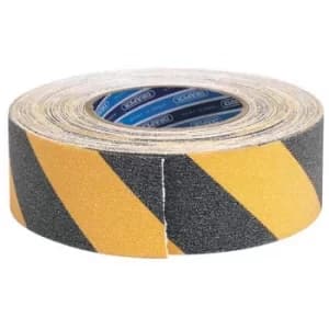 Draper 18M x 50mm Black and Yellow Heavy Duty Safety Grip Tape Roll