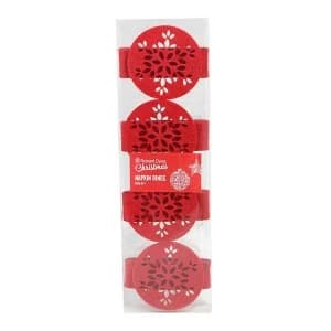 Robert Dyas Felt Napkin Rings - Pack of 4