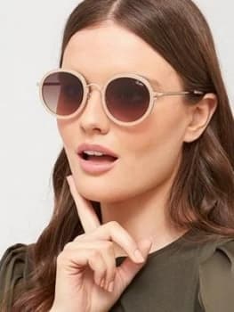 Quay Australia Firefly Round Sunglasses - White