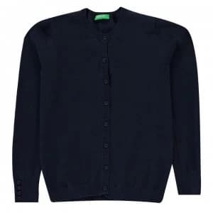 Benetton Cotton Cardigan Child Girls - 13C Navy