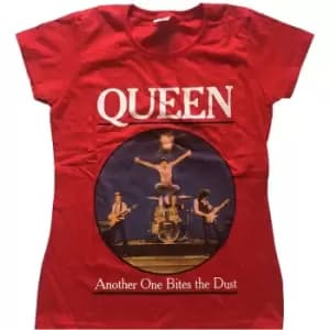Queen - One Bites The Dust Ladies X-Large T-Shirt - Red