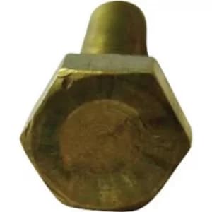TOOLCRAFT 216291 Hexagon head screws M2 10 mm Hex head DIN 933 Brass 10 pc(s)