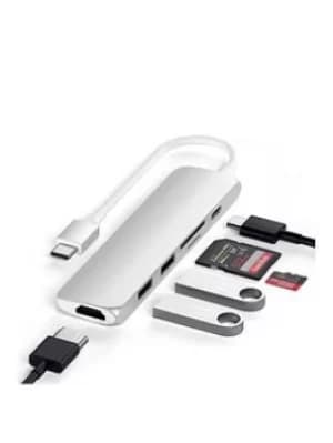 Satechi Type-C Slim Multimedia Adapter V2 (Silver)