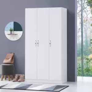 Essential 3 Door Double Wardrobe White