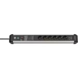 Brennenstuhl 1391010610 Surge protection power strip Silver-black PG connector