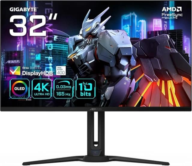 Gigabyte AORUS FO32U 4K Ultra HD 31.5" QD-OLED Gaming Monitor - Black 4719331861940