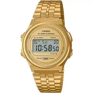 Mens Casio 'Collection' Gold Plastic/Resin Quartz Chronograph Watch