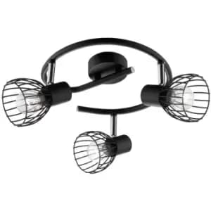 Netlighting Merano Fairfield 3 Light Ceiling Spotlight Clusters Matt Black Metal