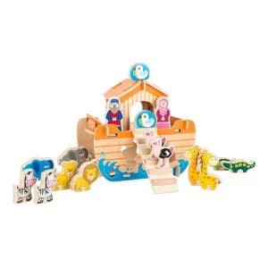 Legler - Small Foot Noah's Ark Wooden Kid's Construction Game (Multi-colour)