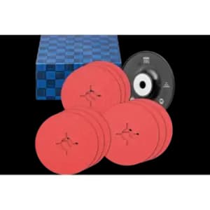 Pferd Fibre Disc Set 10 Piece Ceramic Oxide Grain Diameter 125mm Co-Cool36, 60,