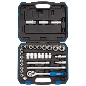 Draper 1/2" Square Drive Combined MM/AF Socket Set (33 Piece)