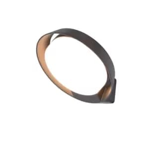 Lutec Polo LED Outdoor Wall Light - Dark Grey