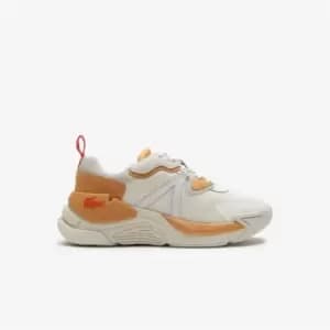 Womens Lacoste LW2 Xtra Leather Colour-Pop Trainers Size 4 UK White & Light Pink