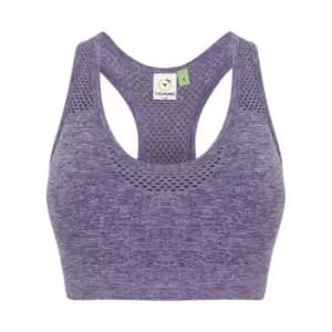 Tombo Womens/Ladies Seamless Crop Top (X Small) (Purple Marl)