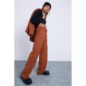 I Saw It First Chocolate Tie Front Wide Leg Trousers - Brown