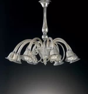 POSEIDON 8 Light Multi Arm Pendant Ceiling Light Champagne 93x73cm