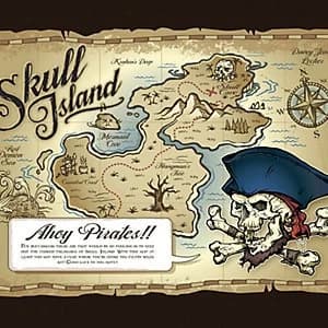 ohpopsi Treasure Map Wall Mural Multi 14.4m L