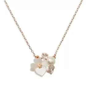 kate spade new york Precious Pansy Cluster Pendant Necklace, 17 20