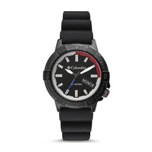Columbia CSC03-001 Peak Patrol Black 3-Hand Day Date Black Silicone Watch