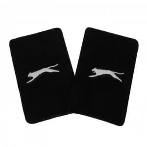 Slazenger 2 Pack Double Wristbands - Black