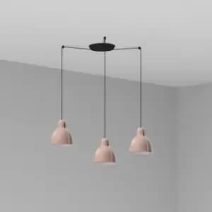 Venice 3 Light Pink Cluster Drop Pendant Lamp